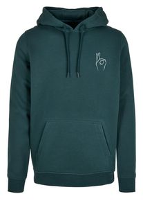 MisterTee Herren Kapuzensweatshirt "MisterTee Herren Easy Sign Hoody", grün, Gr. XS, bedruckt, 65% Baumwolle, 35% Polyester, Sweatshirts