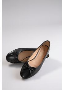 ANISTON SHOES Damen Ballerina, Gr. 38, schwarz, Lederimitat, Basic, Schuhe, Loafer, Slipper, Schlupfschuh - NEUE KOLLEKTION