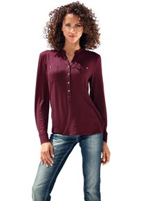 Heine Damen Blusenshirt "Blusenshirt", rot, Gr. 38, gemustert, gepunktet, 95% Viskose, 5% Elasthan, Shirts