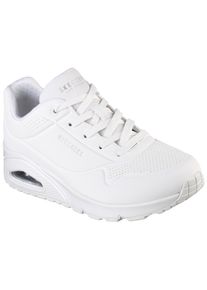 Skechers Damen Sneaker "Street Uno - Stand on Air", Gr. 41, weiß, Lederimitat, sportlich, Schuhe, Freizeitschuh, Halbschuh, Schnürschuh mit Memory