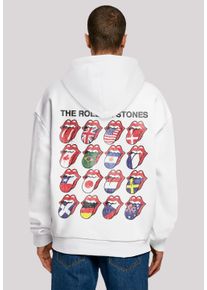 F4NT4STIC Herren Kapuzenpullover "The Rolling Stones Voodoo Lounge Tongues", weiß, casual, Gr. XXL, Obermaterial: 100% Baumwolle, Pullover, Musik,