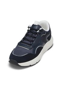 Marc O'Polo MARC O'POLO Damen Sneaker "aus Rindleder und Mesh", Gr. 41, blau, Obermaterial: 95% Leder (Rind), 5% Polyamid, unifarben, Schuhe