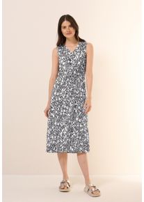 Cecil Damen Midikleid, weiß, casual, Gr. XXL, unifarben, Stoff, 100% Viskose, Kleider, mit Volant