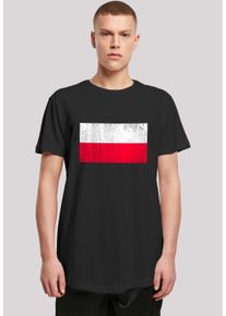 F4NT4STIC Herren T-Shirt "Poland Polen Flagge distressed", schwarz, casual, Gr. XXL, Obermaterial: 100% Baumwolle, Shirts, Print