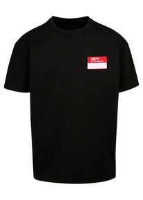 Herren T-Shirt "Upscale by Mister Tee Unisex Hey My Name Is Oversize Tee", schwarz, casual, Gr. XL, UPSCALE BY MISTER TEE, unifarben, 100% Baumwolle,