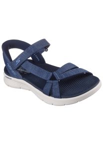 Skechers Damen Sandale "GO WALK FLEX SANDAL-ILLUMINATE", Gr. 42, blau, Textil, sportlich, Schuhe, Sandalette, Trekking Sandale mit Gogo Mat Fußbett