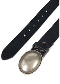 Damen Ledergürtel, blau, casual,modisch, Gr. 100, RETTUNGSRING BY SHOWROOM 019, unifarben, Leder, Gürtel, mit austauschbarer Schließe »Oval Gewölbt