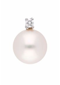 Adelia´s ADELIA ́S Damen Ketten-Anhänger "Damen 585 Weißgold Anhänger mit Diamant und Süßwasserperle", 0.04 ct VVS = sehr sehr kleine Einschlüsse, Gold,