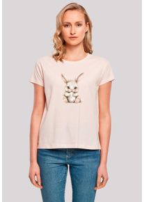 F4NT4STIC Damen T-Shirt "Niedlicher Osterhase mit Ei", pink, casual, Gr. XL, Obermaterial: 100% Baumwolle, Shirts, Premium Qualität