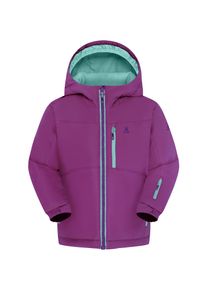 Kamik Kinder Winterjacke, lila, sportlich, Gr. 128, unifarben mit Farbeinsatz, Softshell, Obermaterial: 100% Polyester. Futter: 100% Polyester.