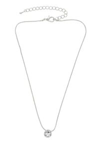 Damen Kette mit Anhänger "Neyla", silber, elegant, Collezione Alessandro, Metall, Halsketten, mit einem kleinen Glasstein