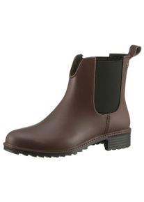 Rieker Damen Chelseaboots, Gr. 41, rot, Synthetik, Elastischer Einsatz, casual, Schuhe, Gummistiefelette, Schlupfboots, Blockabsatz, zum Reinschlüpfen