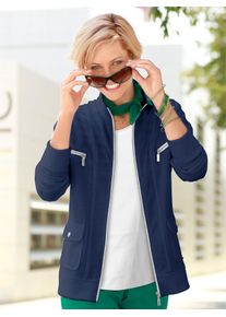 Casual Looks Damen Shirtjacke "Shirtjacke", blau, Gr. 38, unifarben, 100% Baumwolle, Shirts