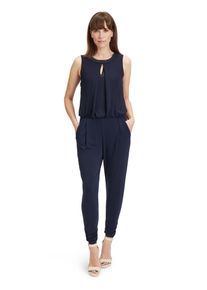 Vera Mont Damen Overall "Vera Mont Jumpsuit mit Cut-Outs", blau, elegant, Gr. 38, Chiffon, Jersey, Obermaterial: 95% Polyester, 5% Elasthan. Besatz: