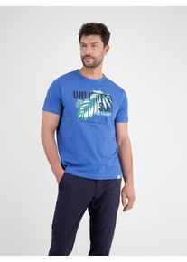 Lerros Herren T-Shirt "Lerros Herren T-Shirt mit Brustprint", blau, Gr. XL, 100% Baumwolle, Shirts