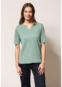 Cecil Damen T-Shirtmatcha grün, casual, Gr. XS, unifarben, Web, Stoff, 50% Modal, 50% Baumwolle, Shirts, im soften Baumwoll-Mix