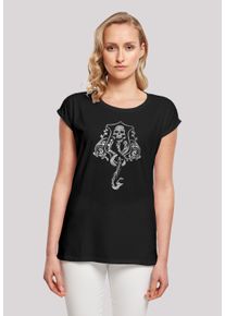 F4NT4STIC Damen T-Shirt "Harry Potter Dark Mark Crest", schwarz, casual, Gr. XS, Obermaterial: 100% Baumwolle, Shirts, Print