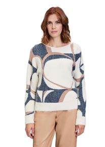 BETTY & CO BETTY & CO Damen Strickpullover "Betty & Co Strickpullover mit Effektgarn", blau, feminin, Gr. 42, Strick, Obermaterial: 65% Polyamid, 19% Baumwolle,