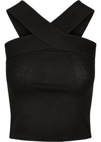 Urban Classics Herren Muskelshirt "Urban Classics Damen Ladies Cross Top", schwarz, casual, Gr. L, unifarben, 95% Baumwolle, 5% Elasthan, Shirts