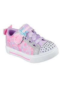 Skechers Kinder Lauflernschuh "TWINKLE SPARKS LIGHTS", Gr. 23, bunt, Lederimitat, modisch, Schuhe, Sneaker,Blink,-Klettschuh mit Glitzer,