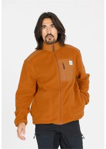 WHISTLER Herren Strickpullover "Felis", orange, casual, Gr. XL, unifarben, 100% Polyester, Pullover, aus weichem Teddyfleece mit flachen Nähten