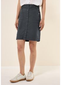 Cecil Damen Minirockvolcanic grau, casual, Gr. M, unifarben, Web, 98% Baumwolle, 2% Elasthan, Röcke, mit Elastikbund