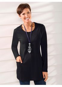 Classic Basics Damen Longshirt "Longshirt", schwarz, Gr. 38, unifarben, 100% Baumwolle, Shirts
