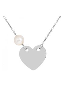 Adelia´s ADELIA ́S Damen Kette mit Anhänger, unbekannt, Edelstahlsilber, herz, Edelstahl, Halsketten