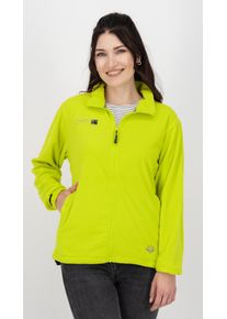 DEPROC Active Damen Fleecejacke "CELISTA NEON", grün, casual, Gr. 38, 100% Polyester, Jacken, auch in Großen Größen erhältlich