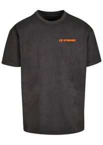 2Y STUDIOS Herren T-Shirt "2Y Studios Herren Last For Life Oversize Tee", grau, casual, Gr. L, bedruckt, 100% Baumwolle, Shirts