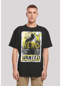 F4NT4STIC Herren T-Shirt "Batman v Superman Superheld Wanted Poster", schwarz, casual, Gr. 4XL, Obermaterial: 100% Baumwolle, Shirts, Print