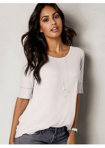 Inspirationen Damen T-Shirt "Shirt", weiß, Gr. 38, unifarben, 95% Viskose, 5% Elasthan, Shirts