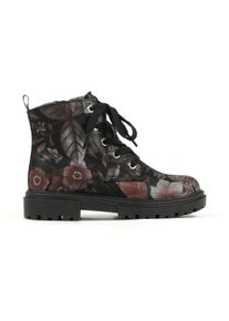 Richter Kinder Winterboots "Snow Mini, WMS: Mittel", Gr. 38, schwarz, Veloursleder, geblümt, metallic, casual, Schuhe, Schnürboots, Kinderstiefel mit