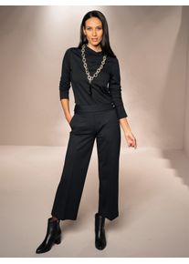 Heine Damen Langarmshirt "Shirt", schwarz, Gr. 42, unifarben, 70% Viskose, 25% Polyamid, 5% Elasthan, Shirts