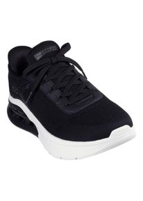 Skechers Herren Slip-On Sneaker "BOBS ARC WAVES 2.0", Gr. 46, schwarz-weiß, Textil, Lederimitat, sportlich, Schuhe, Sneaker, Slipper, Freizeitschuh