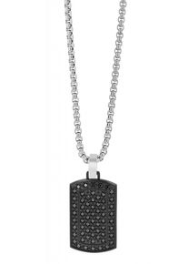 Adelia´s ADELIA ́S Damen Kette mit Anhänger "Neuheit 2025 - Unisex Edelstahl Halskette mit Anhänger", unbekannt, Edelstahl, schwarz, Edelstahl, Halsketten