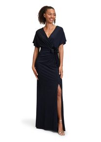 Vera Mont Damen Abendkleid "Vera Mont Abendkleid im Glitzer-Look", blau, elegant, Gr. 38, Jersey, Obermaterial: 84% Polyamid, 9% Polyester