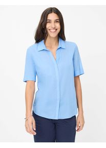 Brax Damen Kurzarmbluse "Style VERI", blau, Gr. 34, 100% Baumwolle, Blusen