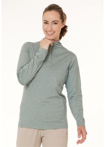 Endurance Damen Langarmshirt "JOCEE W Midlayer", grün, casual, Gr. 44, meliert, 85% Polyester, 15% Elasthan, Shirts, mit reflektierenden Details