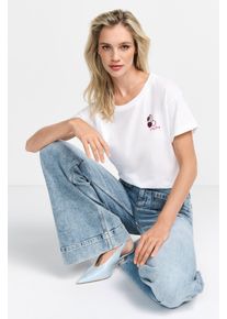 RICHROYAL Damen Oversize-Shirt, weiß, casual, Gr. M, Single Jersey, Obermaterial: 100% Baumwolle, Shirts, Mit Rundhalsausschnitt