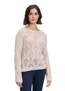 BETTY & CO BETTY & CO Damen Strickpullover "Betty & Co Lochstrick-Pullover mit Strickdetails", beige, casual, Gr. 40, Strick, Obermaterial: 100% Baumwolle.,