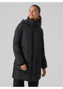 Véro Moda VERO MODA Damen Steppmantel "VMHALSEY COAT BOOS", schwarz, modisch, Gr. M, unifarben, Web, Steppware, Obermaterial: 100% Polyester, Mäntel
