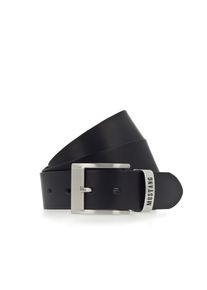 Mustang Damen Ledergürtel, schwarz, casual,klassisch, Gr. 120, unifarben, vintage, Rindsleder, Gürtel, Überlänge, Vintagecharakter, 4 cm