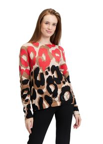 Betty Barclay Damen Strickpullover "Betty Barclay Strickpullover mit Print", rot, casual, Gr. 48, Strick, Obermaterial: 100% Baumwolle., Pullover,