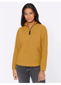 Classic Basics Damen Fleeceshirt "Fleece-Shirt", gelb, Gr. 40, unifarben, 100% Polyester, Shirts