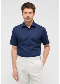 Eterna Herren Kurzarmhemd "SLIM FIT", blau, Gr. 40, Popeline, 100% Baumwolle, Hemden, NON IRON (bügelfrei)
