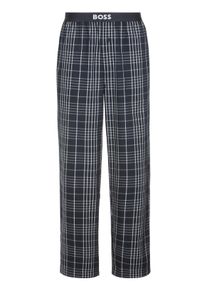BOSS Herren Pyjamahose "Pyjama Easy Pants EW 102", Gr. XXL, blau, Jersey, Obermaterial: 100% Baumwolle, kariert, casual, Hosen, lange Schlafanzughose