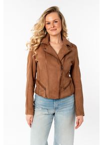 Mauritius Damen Lederjacke "MWAmita OT", braun, modisch, Gr. M, unifarben, Obermaterial: 100% Schafsleder. Futter: 100% Baumwolle. Ärmelfutter: 100%