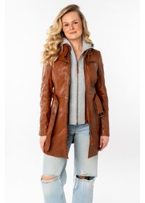 Mauritius Damen Lederjacke, braun, casual, Gr. XXXL, unifarben, Obermaterial: 100% Schafsleder. Futter: 100% Baumwolle. Ärmelfutter: 100% Polyester.