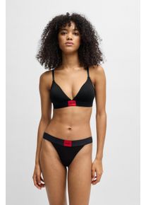 HUGO UNDERWEAR Damen Triangel-BH "TRIANGLE RED LABEL", Gr. M, schwarz, Jersey, Obermaterial: 93% Baumwolle, 7% Elasthan, unifarben, Basic, BHs, mit